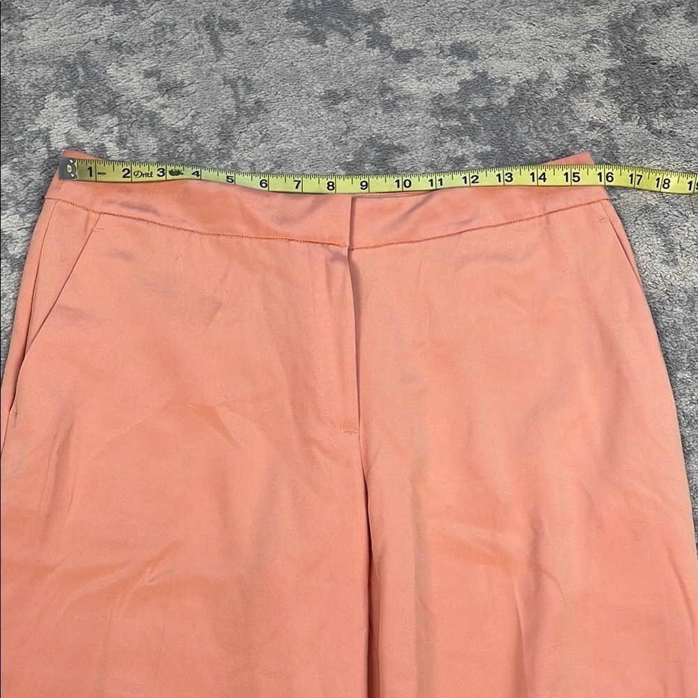 New Lafayette 148 Silk Blend Sullivan Wide Leg Pants Orange Peach Sz 6 - Picture 5 of 15